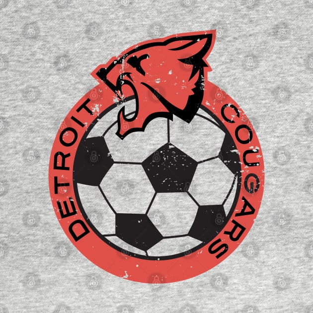 1967 Detroit Cougars Vintage Soccer by ryanjaycruz
